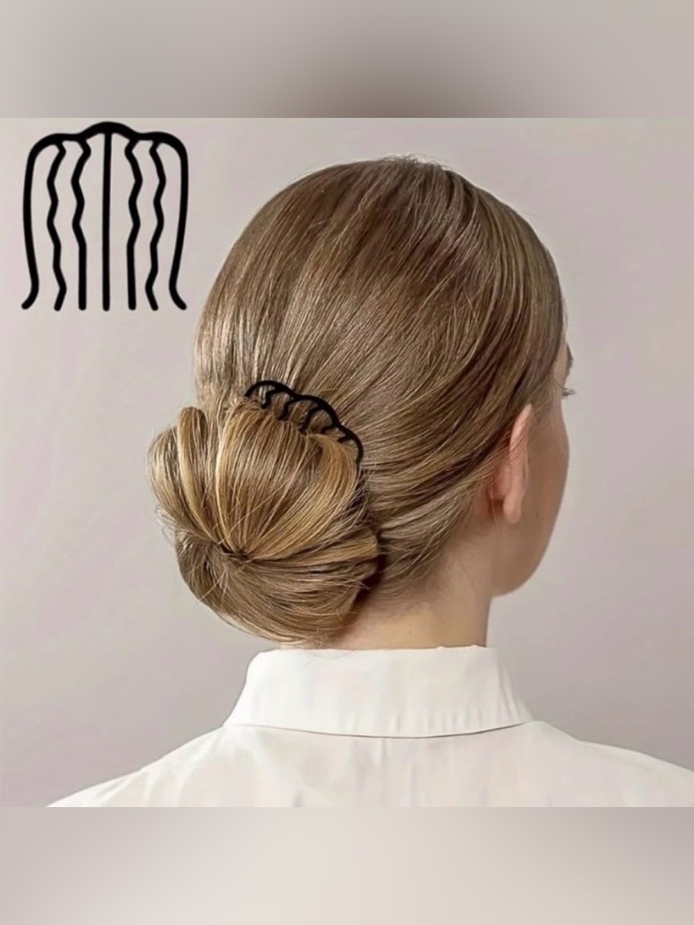 💞 New Elegant Black Hair Updo & Bun Side Comb